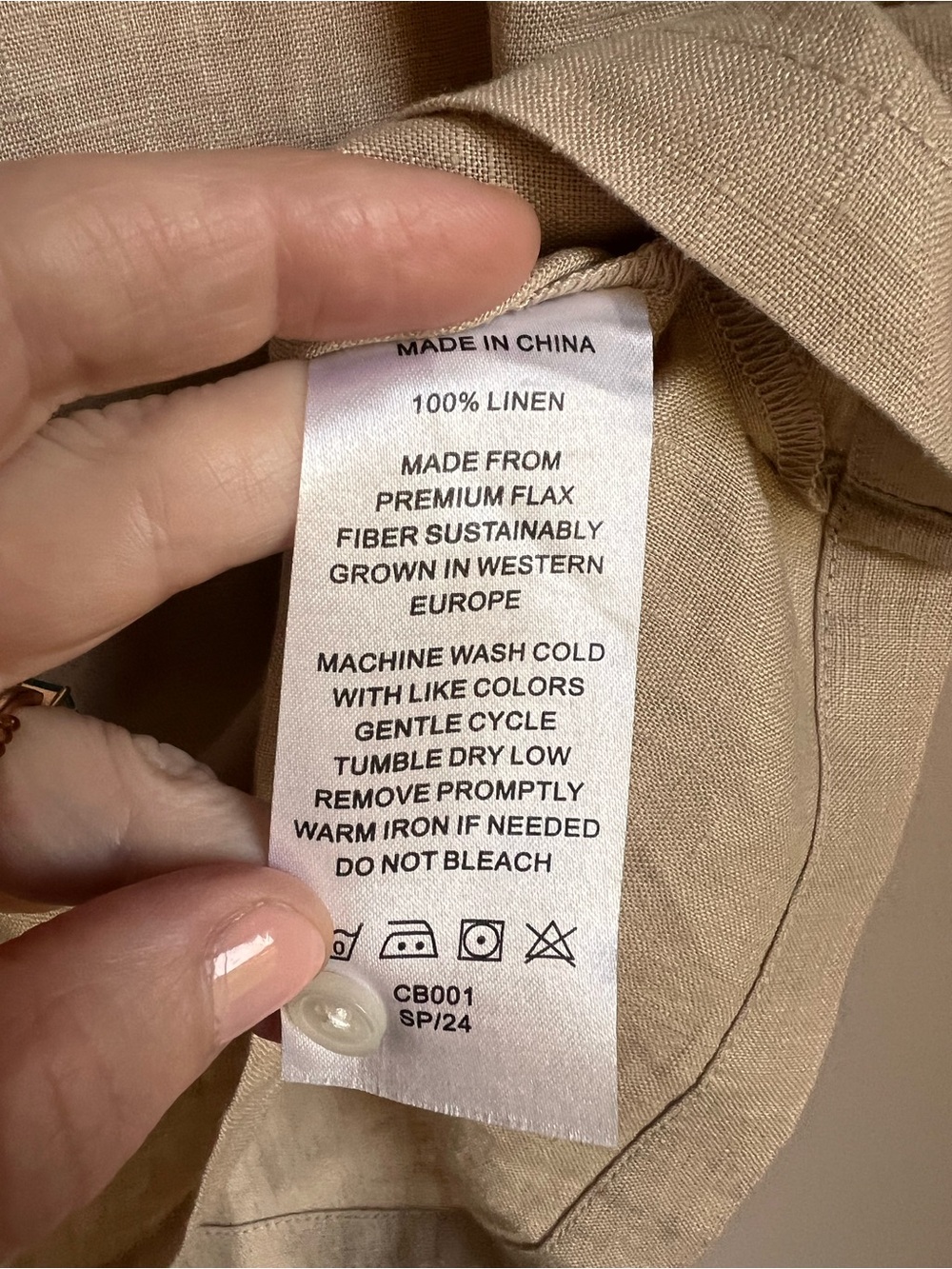 Quince 100% European Linen Tank Top Small Beige NWT Lagenlook Coastal Minimalist - Picture 4 of 8